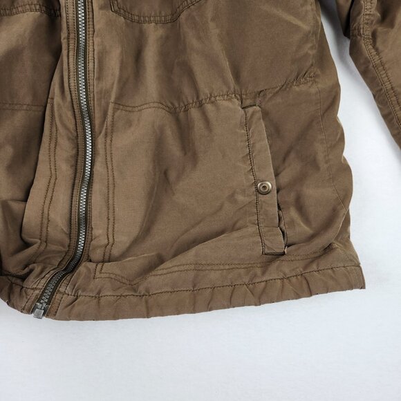 Columbia Mens Mid Weight Flannel and Nylon Lined Coat Size Large Brown - Picture 7 of 15